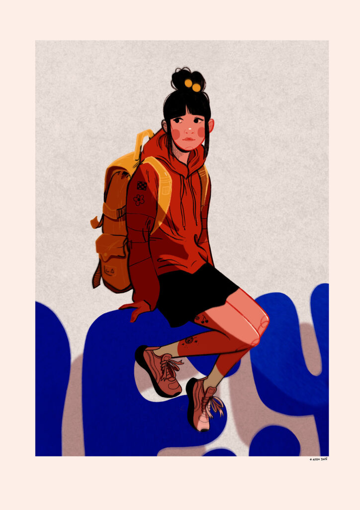 Girl With Backpack
