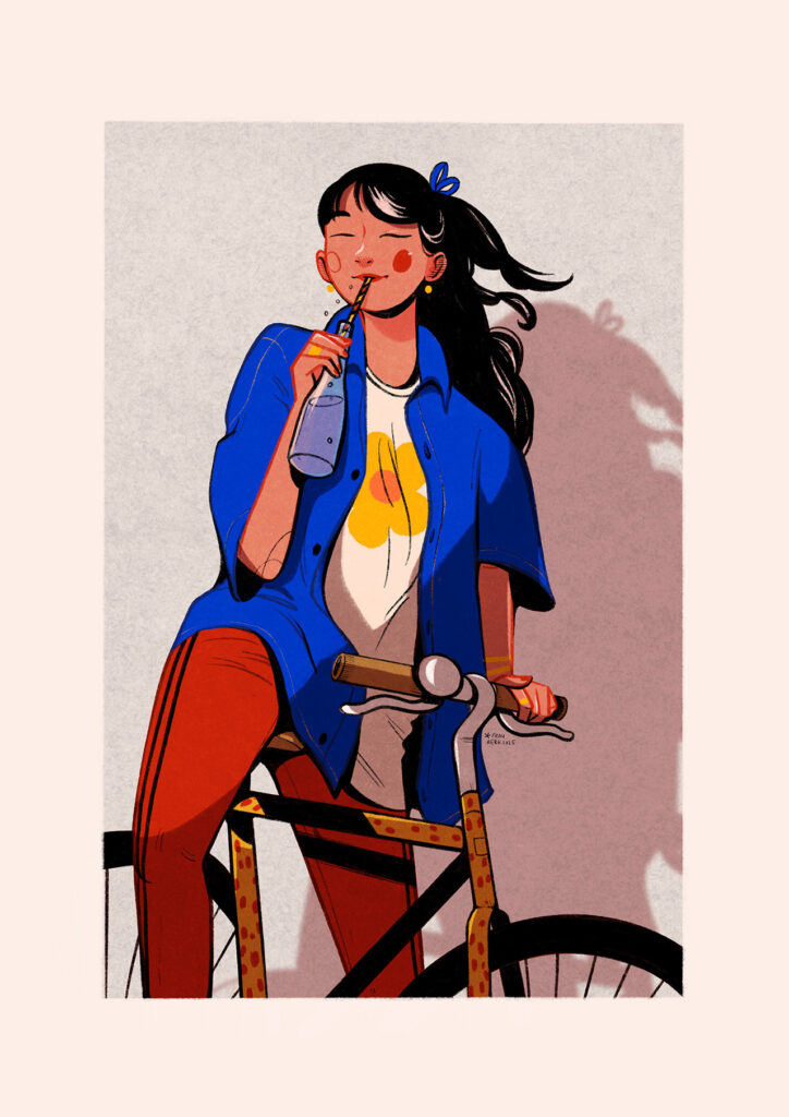 Girl On Bike