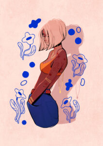 Girl With Blonde Bob