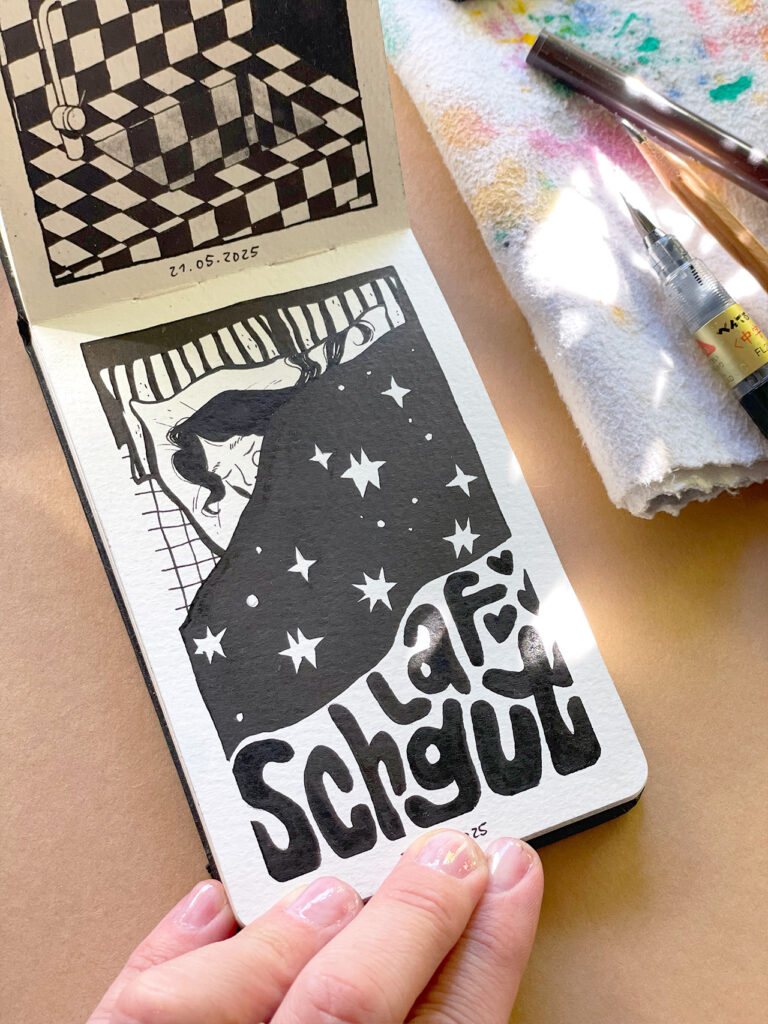 Zeichnung Tinte+Fineliner