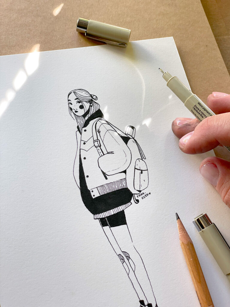 Zeichnung tine+fineliner